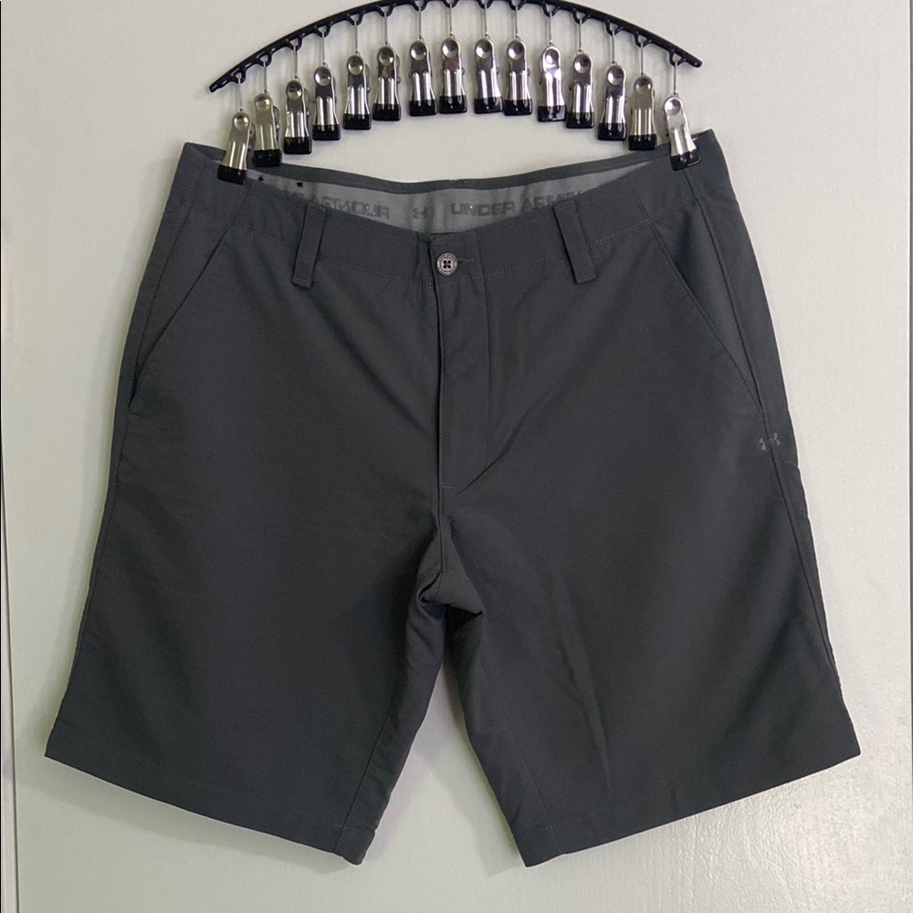 Under Armour Gray Athletic Shorts with Classic Cut